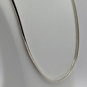 Sterling Silver Omega 20" Chain - Vintage Sterling Milor Necklace